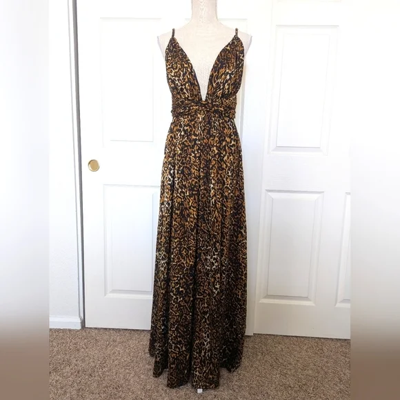 Ronny Kobo Edita Leopard Animal Print Maxi Dress - Picture 4 of 10